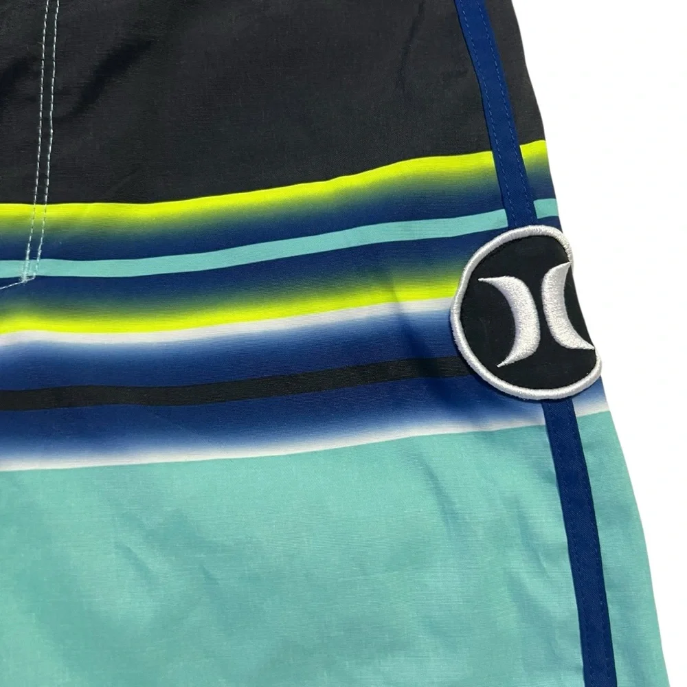 Hurley Boys 7Y Striped Board Shorts Swim Trunks